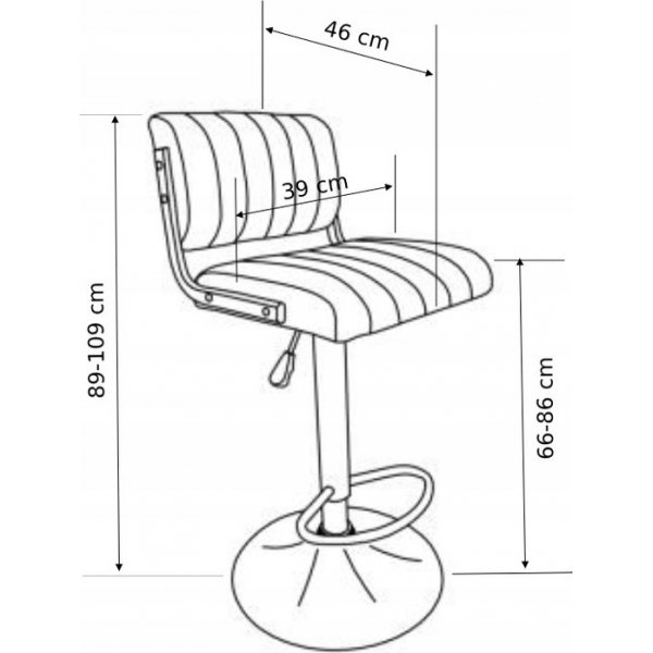 Hester barstol i brun vintage PU + Fläckborttagare för möbler Hester barstol i brun vintage PU + Fläckborttagare för möbler