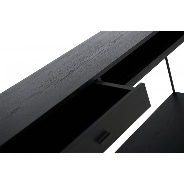 Regal consoletafel 120 x 34 cm - Zwart gelakt essenfineer