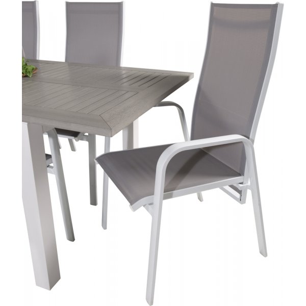 Albany utematgrupp med 6 st Copacabana stolar - Grå/Vit Albany utematgrupp med 6 st Copacabana stolar - Grå/Vit