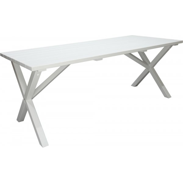 Table de groupe d'extrieur Scottsdale 190 cm avec 6 chaises Bstad - Blanc