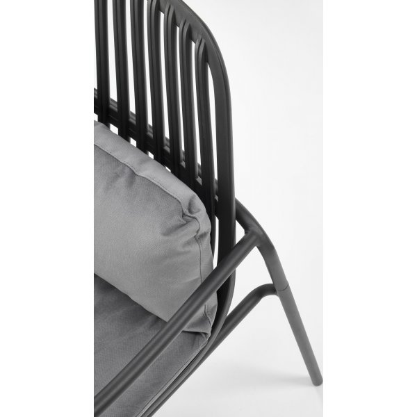 Fauteuil Melby - Noir/gris