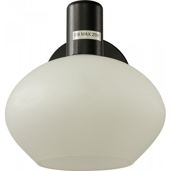 Elba wandlamp - Zwart/Opaalwit Elba wandlamp - Zwart/Opaalwit