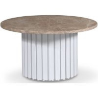 Sumo Soffbord Ø85 - Vitbetsad ek / Beige Empradore Sumo Soffbord Ø85 - Vitbetsad ek / Beige Empradore