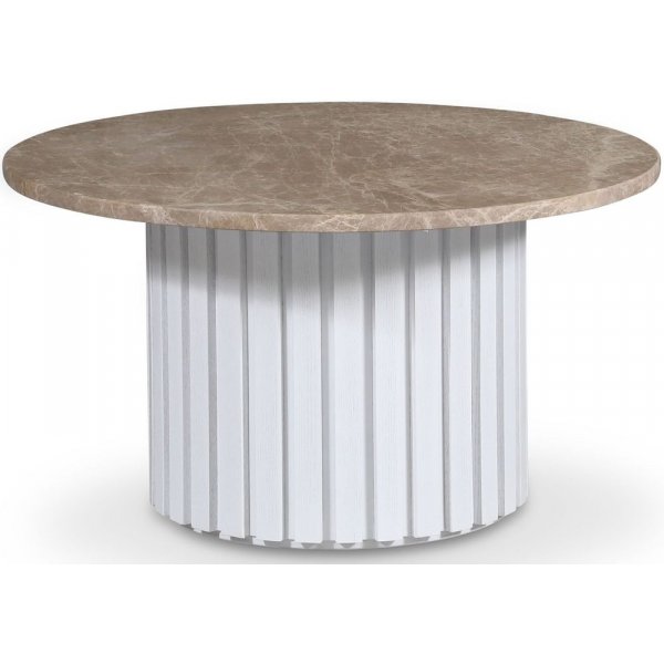 Sumo Soffbord 85 - Vitbetsad ek / Beige Empradore
