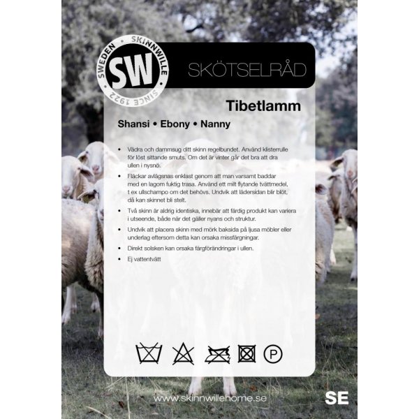 Shansi fårskinn Brun - 55 x 95 cm Shansi fårskinn Brun - 55 x 95 cm