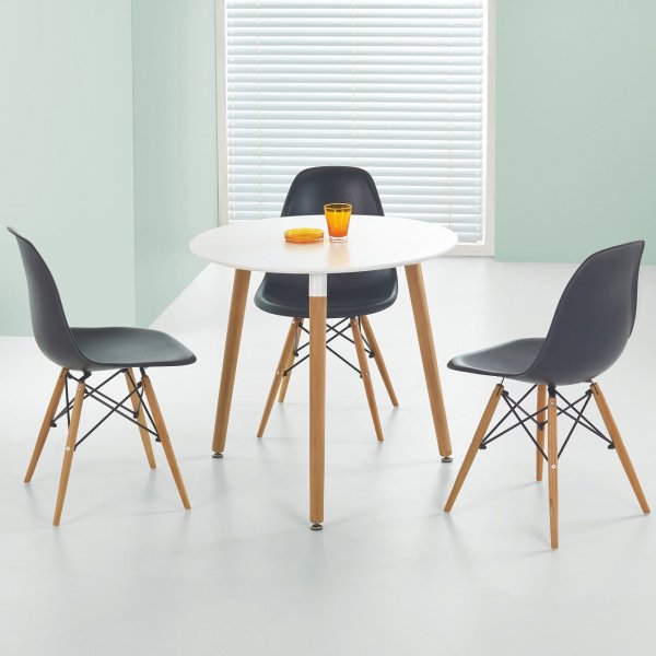 Nesto runt matbord 80 cm - Vit