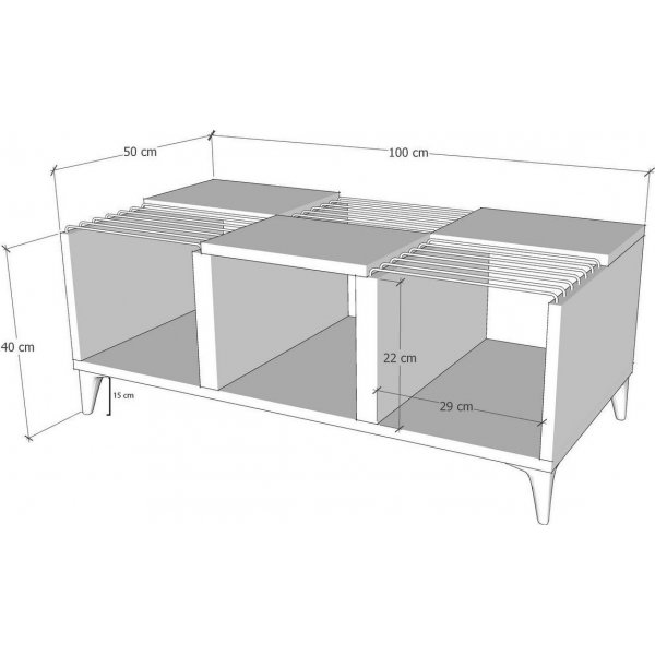 Vostok soffbord 100 x 50 cm - Antracit Vostok soffbord 100 x 50 cm - Antracit
