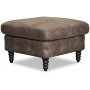 Repose-pieds chesterfield Ashford - Cuir cologique vintage