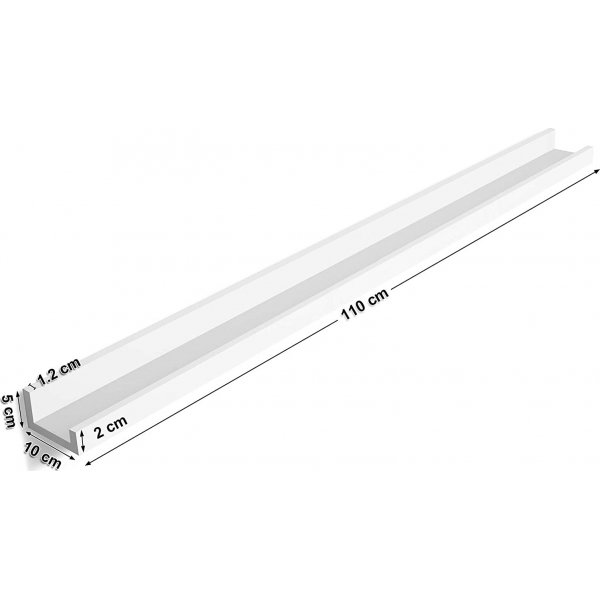 Suwon vgghylla 115 cm - Vit