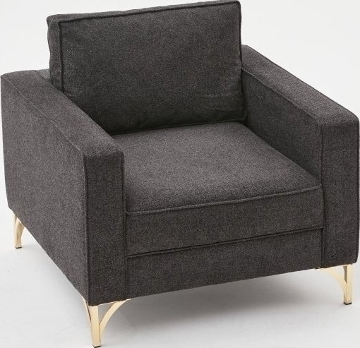 Berlin fåtölj - Antracit/guld Berlin fåtölj - Antracit/guld