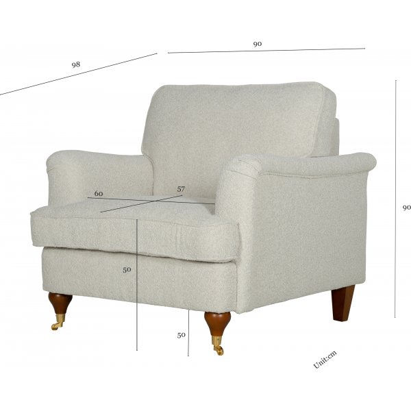 Fauteuil Howard en bouclé - Watford Deluxe Fauteuil Howard en bouclé - Watford Deluxe