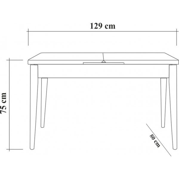 Table  manger Vina 129-163 cm - Pin