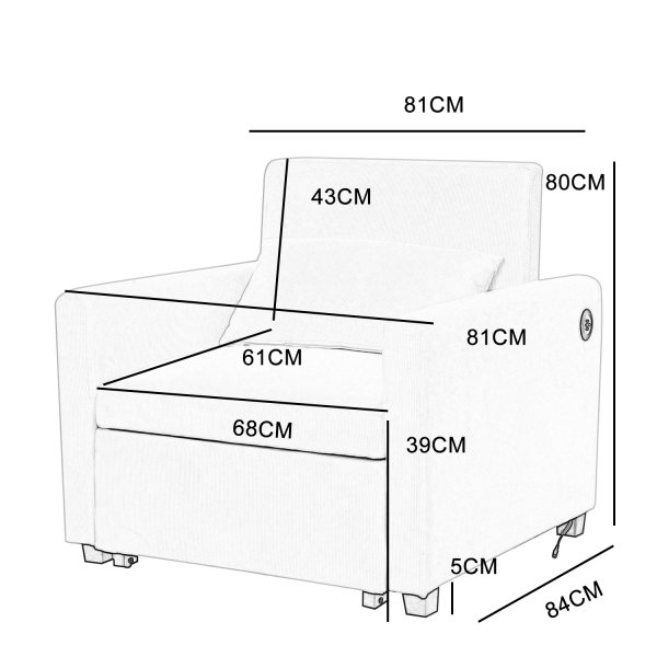 Bddftlj Sollefte  Beige manchester | 81 cm bred