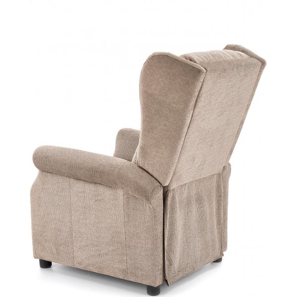 Reclinerfåtölj med massage i beige tyg Reclinerfåtölj med massage i beige tyg