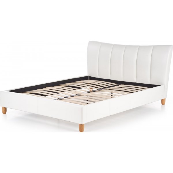 Batol bedframe 160x200 cm in wit kunstleer