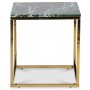 Table basse d'appoint 50 - Marbre vert / Laiton poli