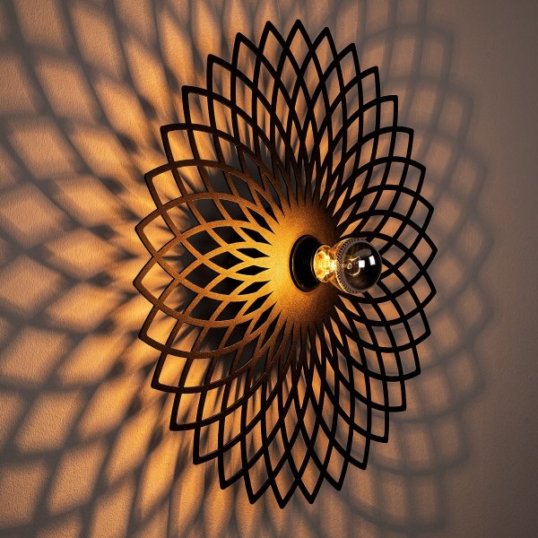 Fellini wandlamp 987 - Zwart