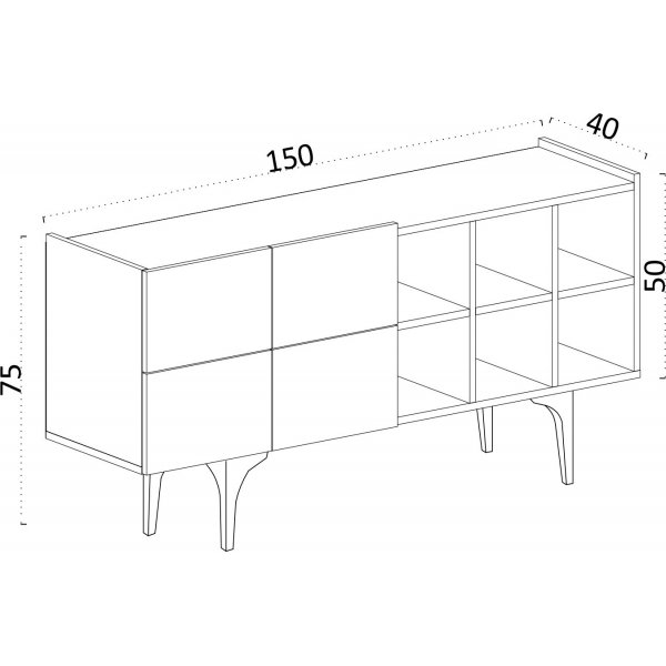 Buffet Alpha - Blanc