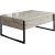 Table basse Lux 90 x 60 cm - Travertin/noir