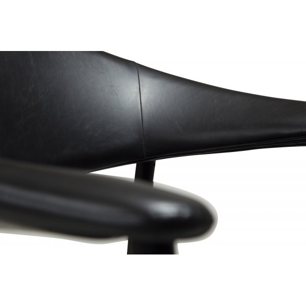 Chaise de comptoir Rover - PU noir Chaise de comptoir Rover - PU noir
