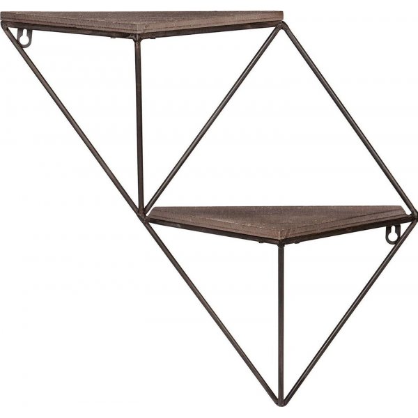 Walter wandplank 45 - Walnoot/zwart Walter wandplank 45 - Walnoot/zwart