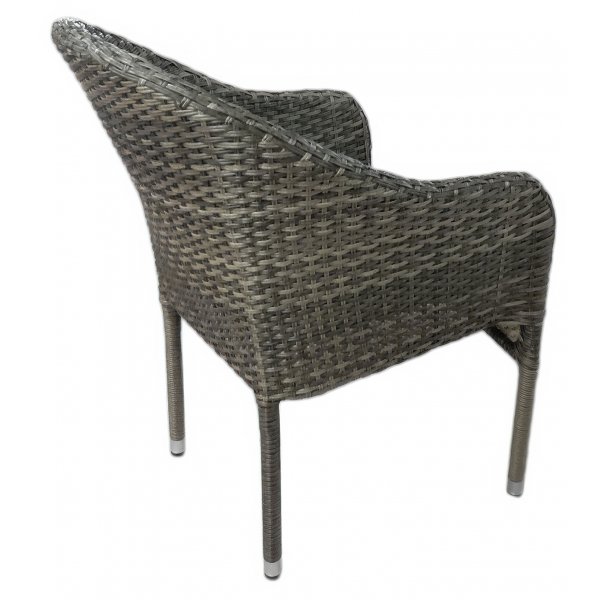 Belle stapelbar karmstol i konstrotting med sittdyna - grå Belle stapelbar karmstol i konstrotting med sittdyna - grå