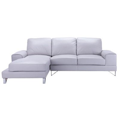 Halmby L-soffa divan hger - Ljusgr