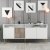 Buffet Milan 180 cm - Blanc/or