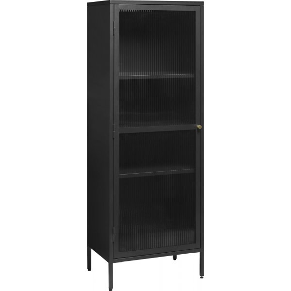 Armoire métal noir avec porte vitrée Dobb H160 cm Armoire métal noir avec porte vitrée Dobb H160 cm