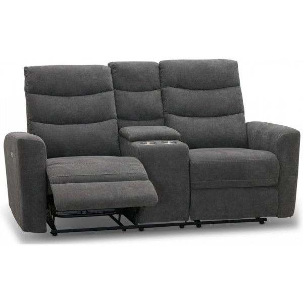 Canapé inclinable Chicago 2 places avec mécanisme électrique - Gris Canapé inclinable Chicago 2 places avec mécanisme électrique - Gris