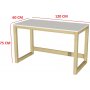 Tone skrivbord 120x60 cm - Vit/furu
