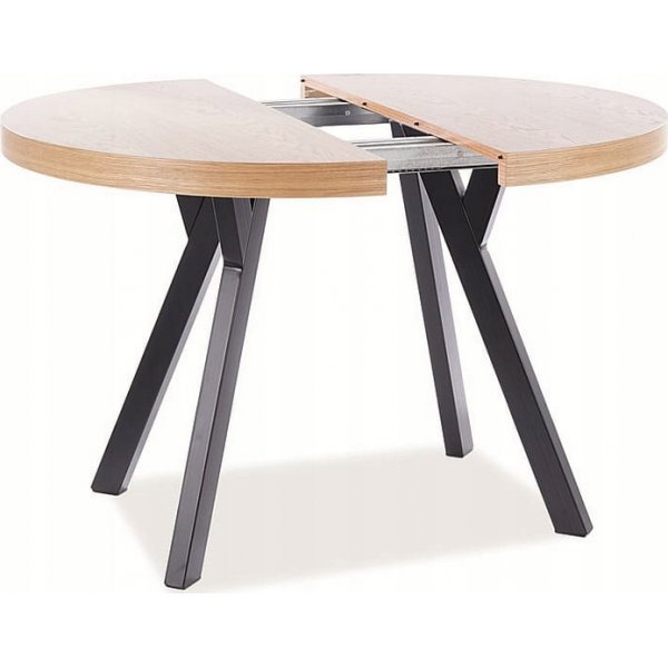 Table  manger Domingo 140-272 cm - Chne/noir