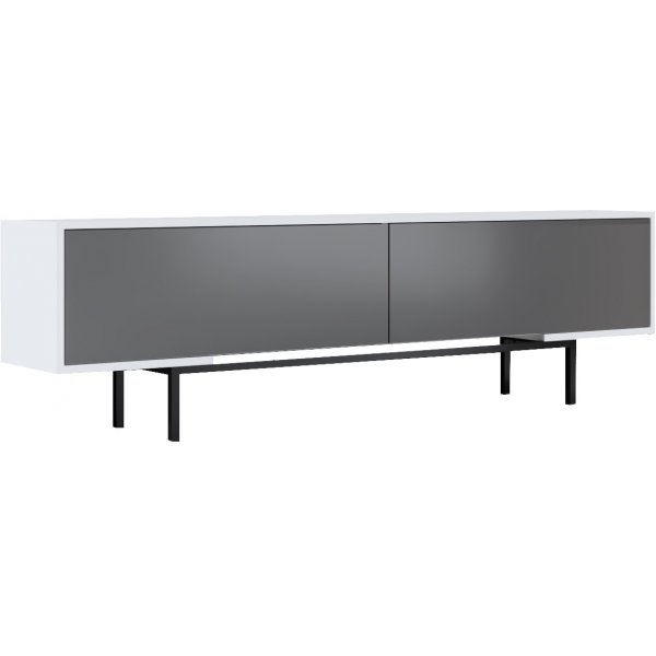 Force TV-standaard - Antraciet/wit/zwart