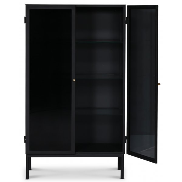 Revel skåp - Svart / Mörktonat glas Revel skåp - Svart / Mörktonat glas