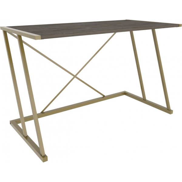 Adelaide skrivbord 114 x 60 cm - Guld/mrkgr