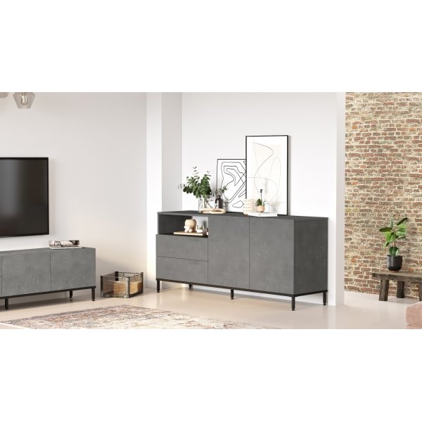 Luvio skänk 32 - Grå/svart Luvio skänk 32 - Grå/svart