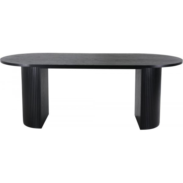 Bianca ovalt matbord 200x90 cm - Svartbetsad ek-fanèr Bianca ovalt matbord 200x90 cm - Svartbetsad ek-fanèr