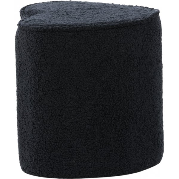 Heart sittpuff - Svart teddy Heart sittpuff - Svart teddy