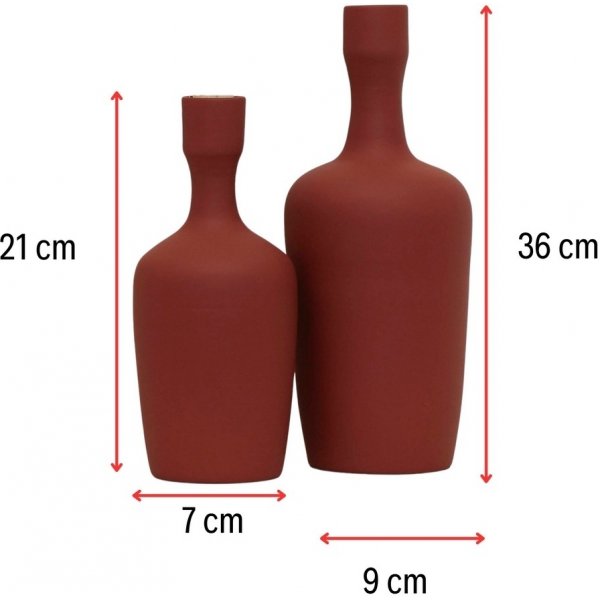 Ensemble de Vases Whells - Rouge Brique