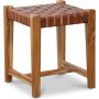 Fotpall Porto - Konjak / Teak + Flckborttagare fr mbler