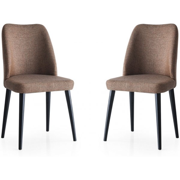 Lot de 2 chaises de salle à manger Luna - Marron Lot de 2 chaises de salle à manger Luna - Marron
