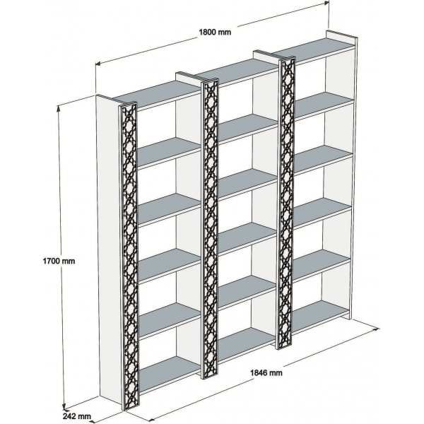 Miesta boekenkast - Walnoot/creme Miesta boekenkast - Walnoot/creme