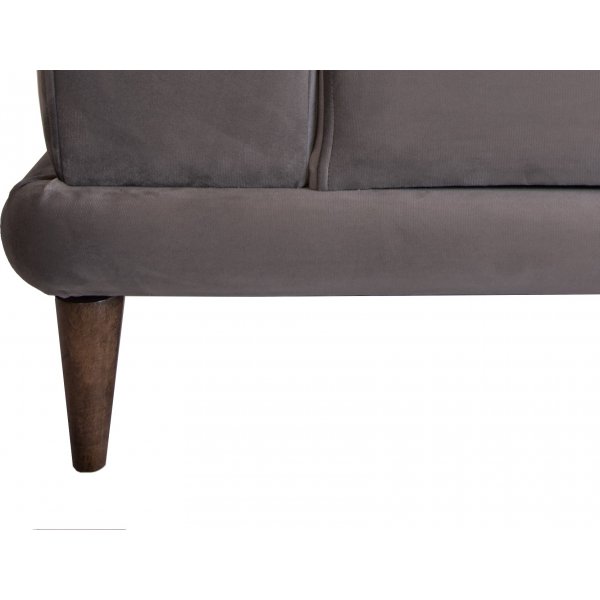 Nero 3-sits soffa - M�rkgr� sammet
