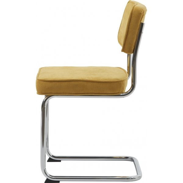 Chaise Aero en velours côtelé jaune Chaise Aero en velours côtelé jaune