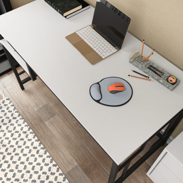 Bureau Kennesaw 120 x 60 cm - Noir/blanc