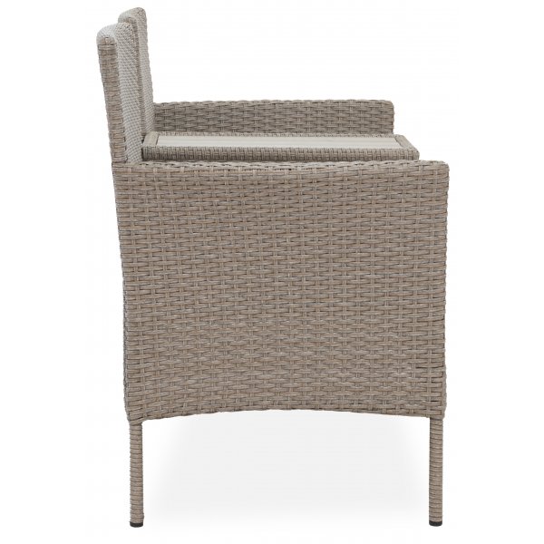 Utesoffa / Duosoffa i beige rotting Utesoffa / Duosoffa i beige rotting