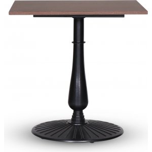 Mystery bord 75x75 cm - Blad svart underrede/m�rk tr�imitation