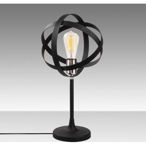 Gezegen bordslampa - Nickel/svart