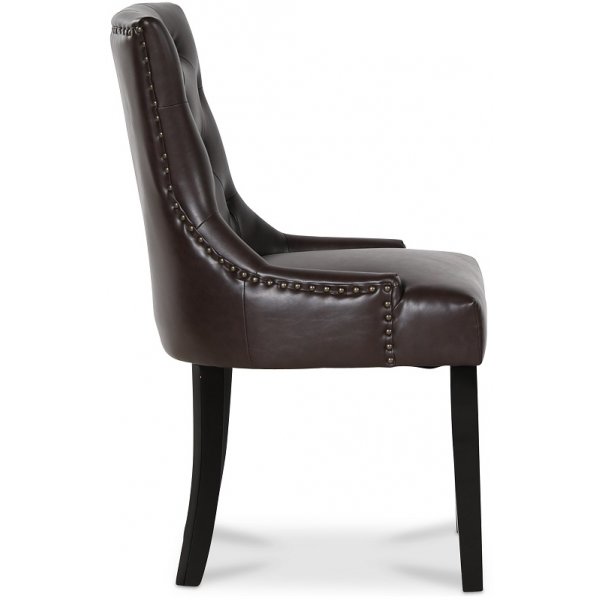 Lamier matgrupp Bord med 4 st Tuva stolar i brun PU + 4.00 x Stolsdyna