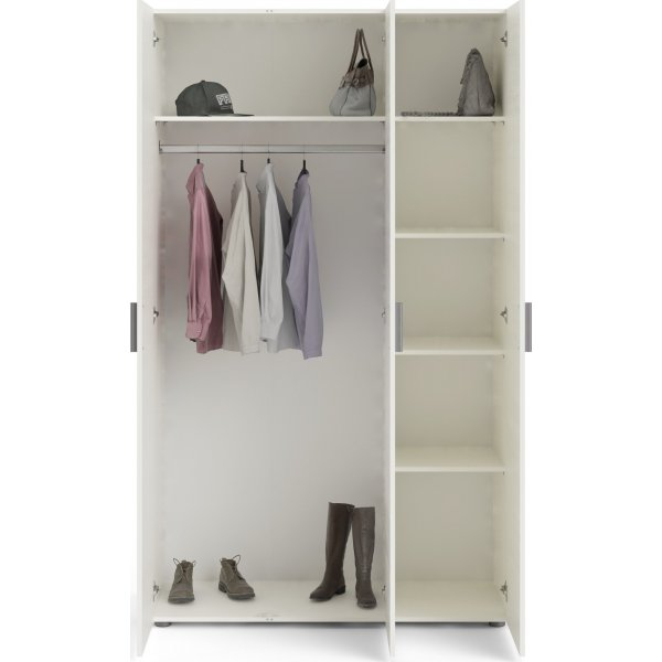 Pepe garderob med 3 dörrar - Gräddvit Pepe garderob med 3 dörrar - Gräddvit